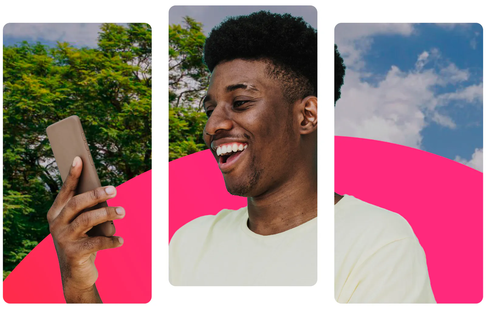 happy man triptych