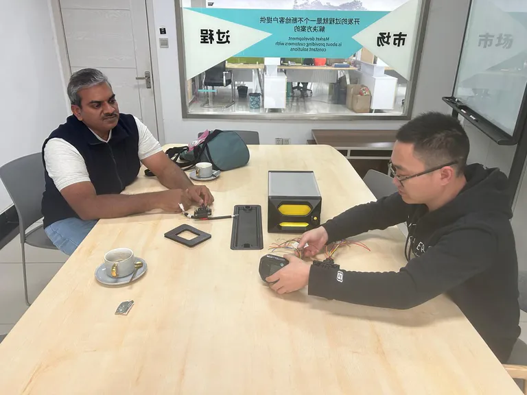 Two men at a business desk